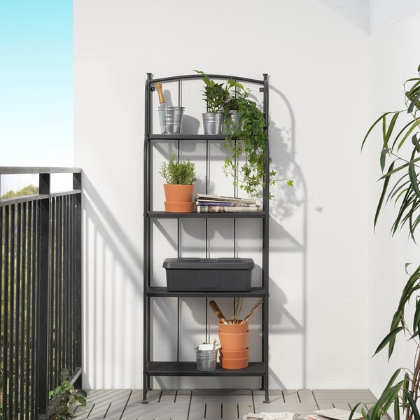 IKEA LÄCKÖ Shelving Unit Outdoor Gray 24x63 "
