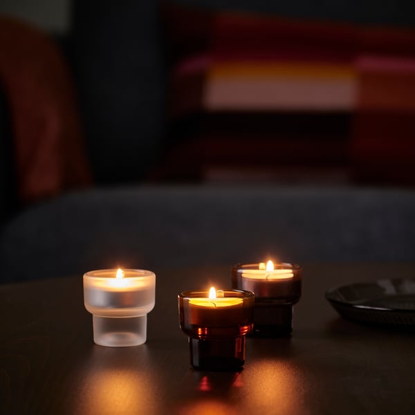 IKEA LADUSVALA Tealight Holder Mixed Colors 2 ¼ "