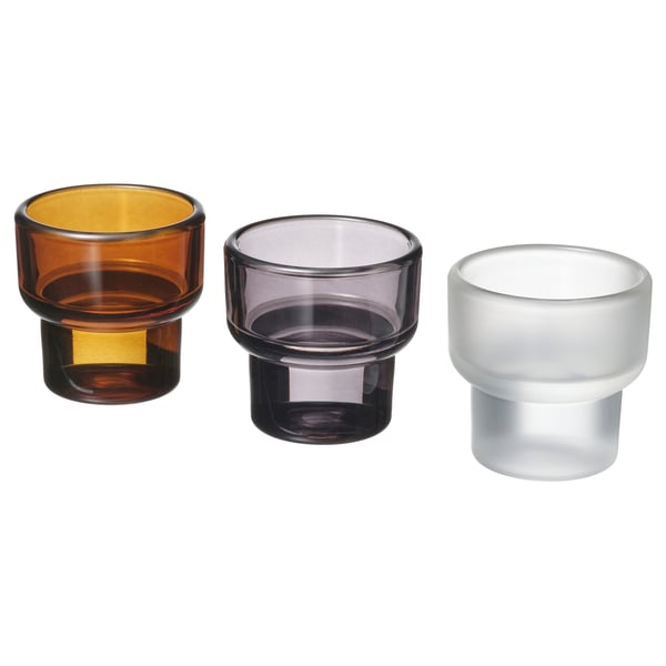 IKEA LADUSVALA Tealight holder mixed colors 2 ¼ "