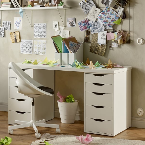 IKEA LAGKAPTEN / ALEX Desk White 55 1/8x23 5/8 "