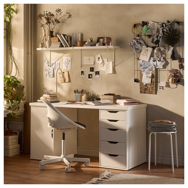 IKEA LAGKAPTEN / ALEX Desk White 55 1/8x23 5/8 "
