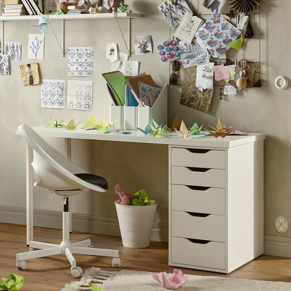 IKEA LAGKAPTEN / ALEX Desk White 55 1/8x23 5/8 "