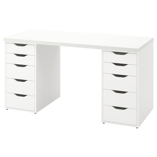 IKEA LAGKAPTEN / ALEX Desk white 55 1/8x23 5/8 "