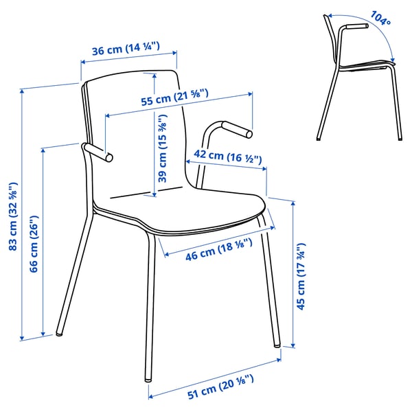 IKEA LÄKTARE Conference Chair Birch Veneer/white