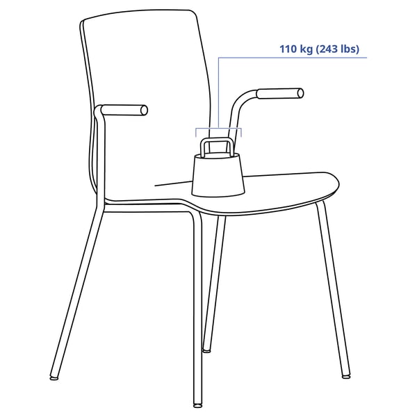 IKEA LÄKTARE Conference Chair Birch Veneer/white