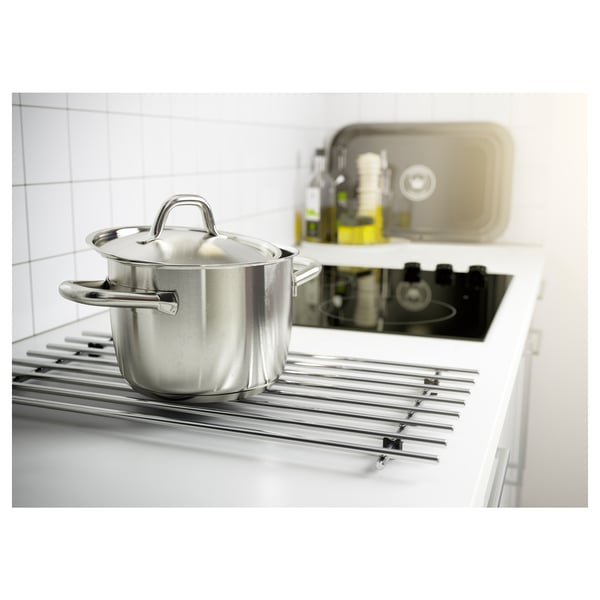 IKEA LÄMPLIG Trivet Stainless Steel 20x11 "