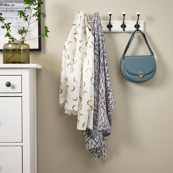 IKEA LANDKRABBA Rack With 5 Hooks White 19 ¾ "