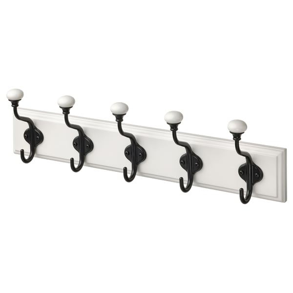 IKEA LANDKRABBA Rack with 5 hooks white 19 ¾ "