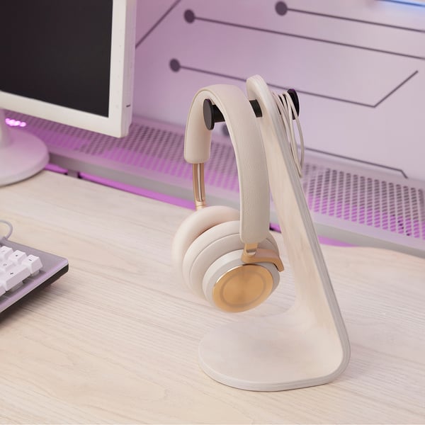 IKEA LÅNESPELARE Headset Stand Ash Veneer