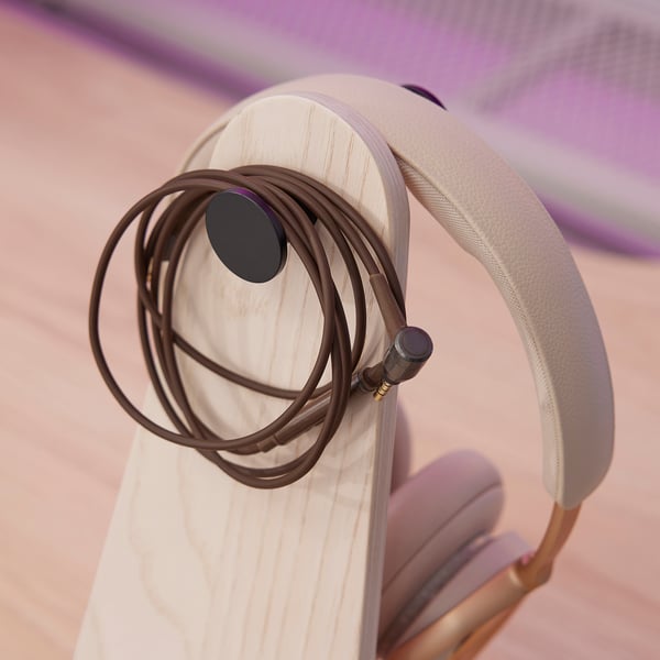 IKEA LÅNESPELARE Headset Stand Ash Veneer