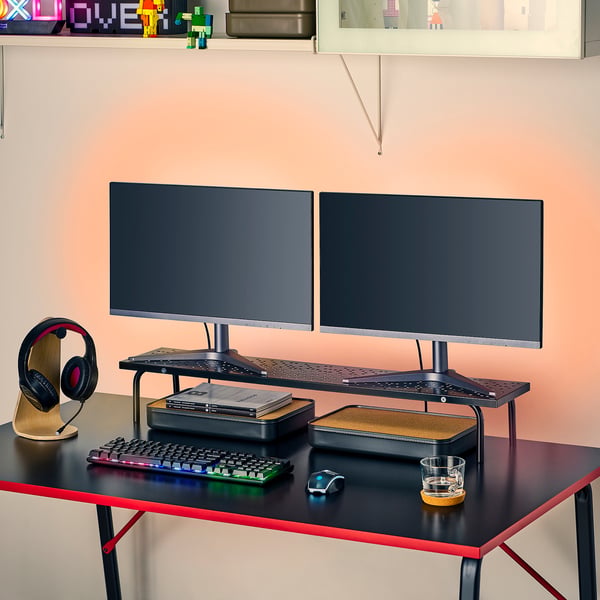 IKEA LÅNESPELARE Monitor Stand Black 38 ¼x7 ½ "