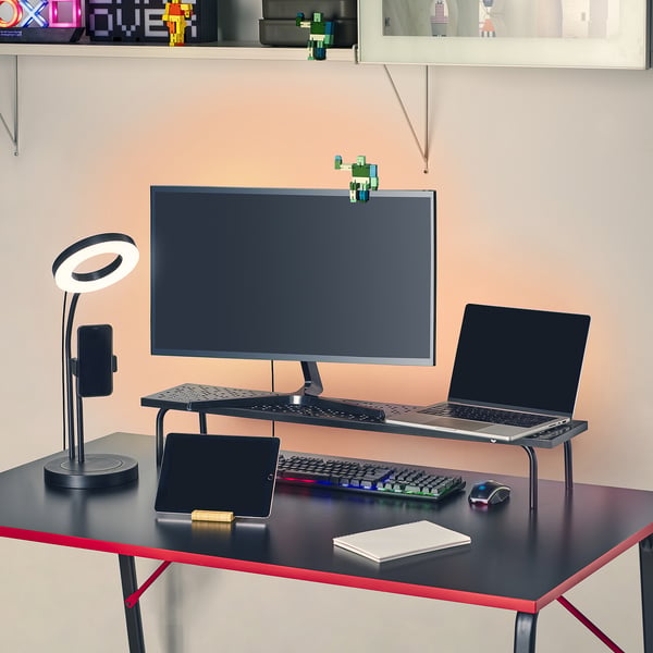 IKEA LÅNESPELARE Monitor Stand Black 38 ¼x7 ½ "