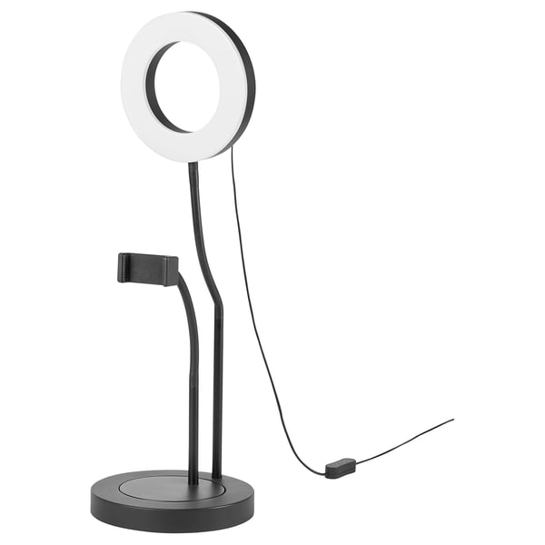 IKEA LÅNESPELARE Ring lamp with phone holder