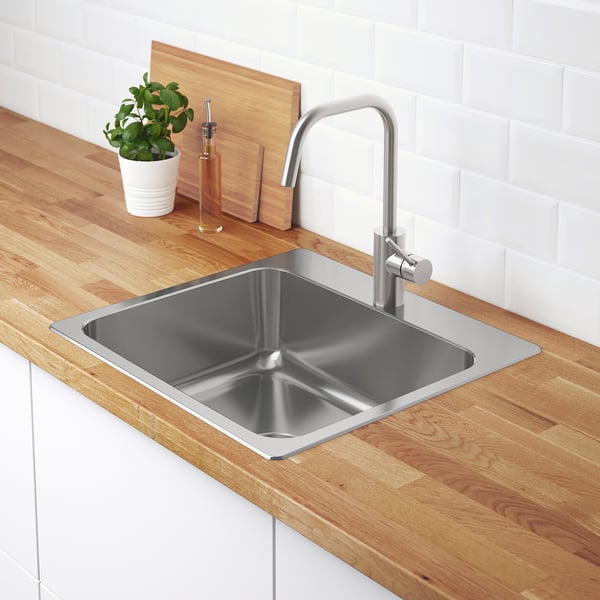 IKEA LÅNGUDDEN Sink Stainless Steel 22x20 5/8 "