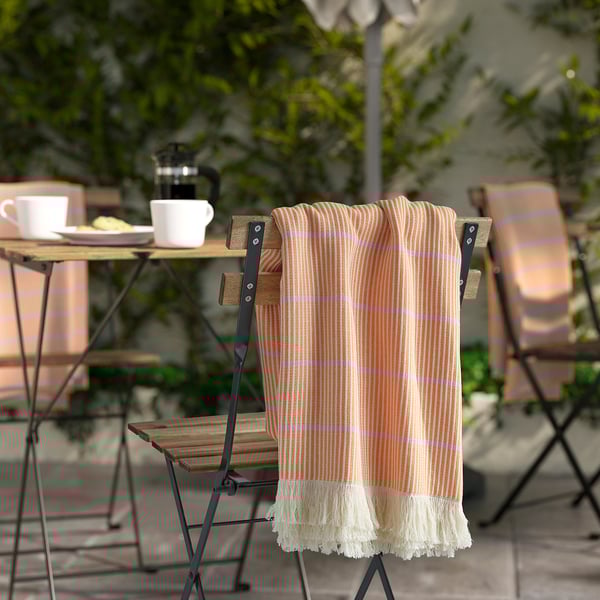 IKEA LAPPKATTFOT Throw Bright Orange/pink 51x67 "