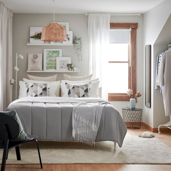 IKEA LÅSBRÄKEN Comforter Gray Full/Queen