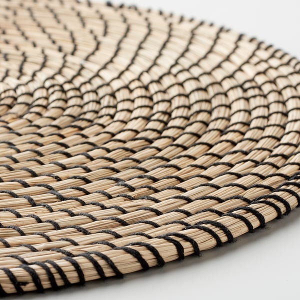 IKEA LÄTTAD Place Mat Seagrass/black 15 "