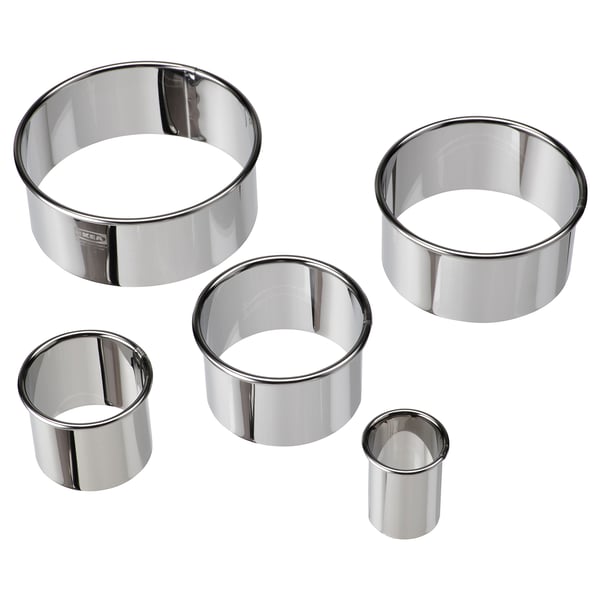 IKEA LÄTTBAKAD Cookie cutter set of 5 silver color