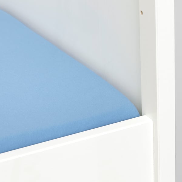 IKEA LEN Crib Fitted Sheet Light Blue 28x52 "