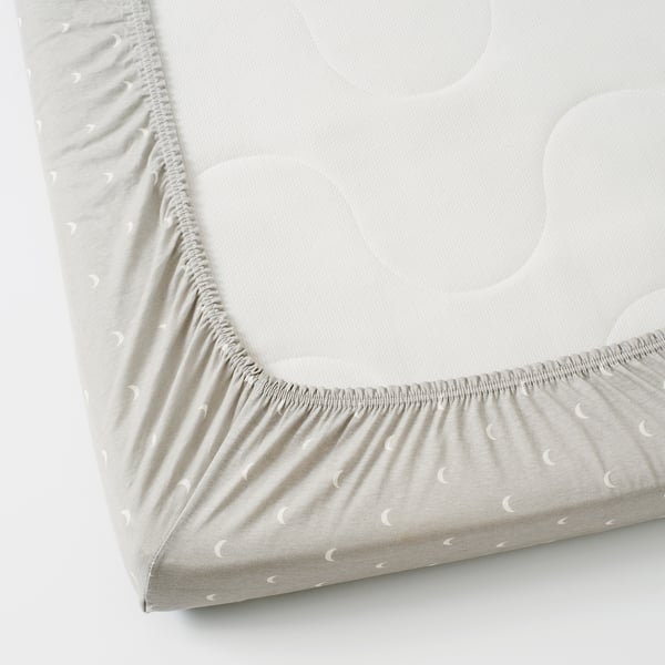 IKEA LENAST Crib Fitted Sheet Dotted/moon 28x52 "