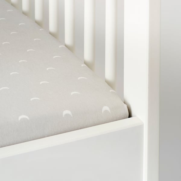 IKEA LENAST Crib Fitted Sheet Dotted/moon 28x52 "