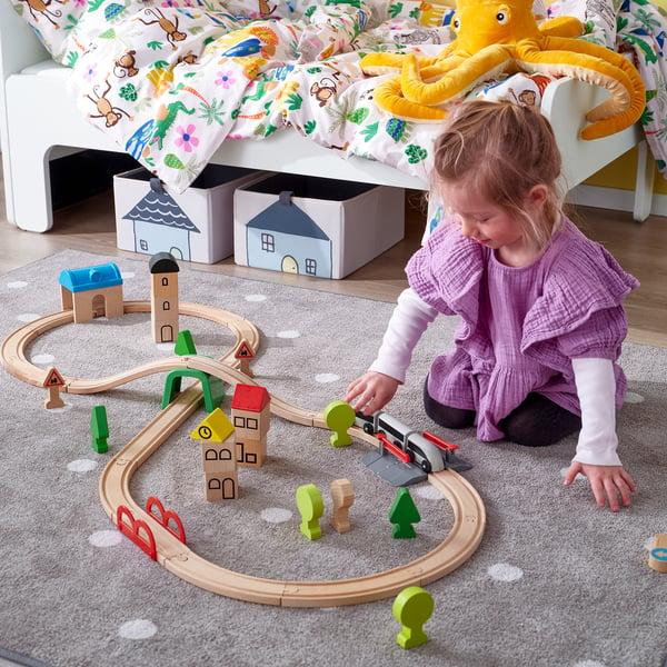 IKEA LILLABO 45-piece Train Set With Track