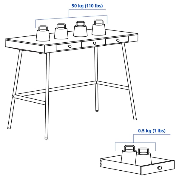 IKEA LILLÅSEN Desk Bamboo 40 1/8x19 1/4 "
