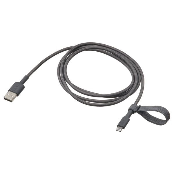 IKEA LILLHULT USB-A to lightning dark gray 4 ' 11 "