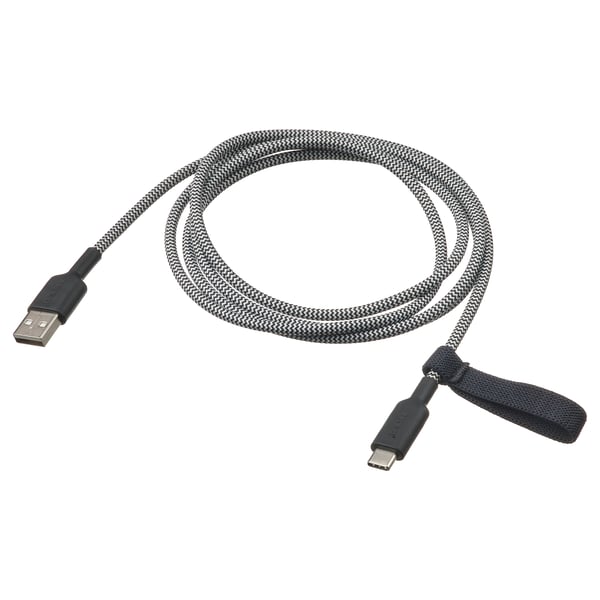 IKEA LILLHULT USB-A to USB-C black/white 4 ' 11 "