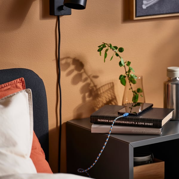 IKEA LILLHULT USB-A To USB-C Blue/orange 4 ' 11 "