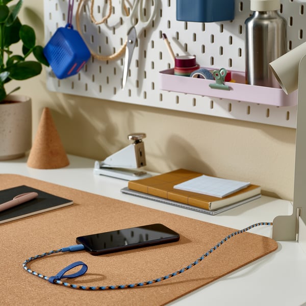 IKEA LILLHULT USB-A To USB-C Blue/orange 4 ' 11 "