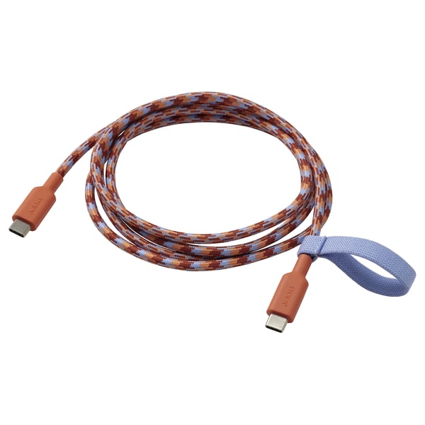 IKEA LILLHULT USB-C to USB-C orange/lilac 4 ' 11 "