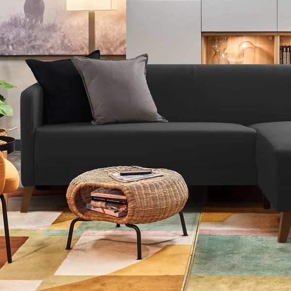 IKEA LINANÄS Sofa With Chaise/Vissle Dark Gray