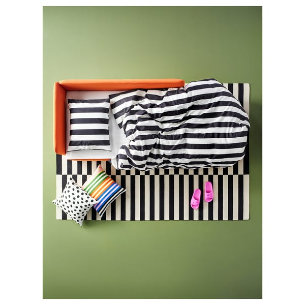 IKEA LINDÅKRA Sleeper Sofa Knisa Bright Orange