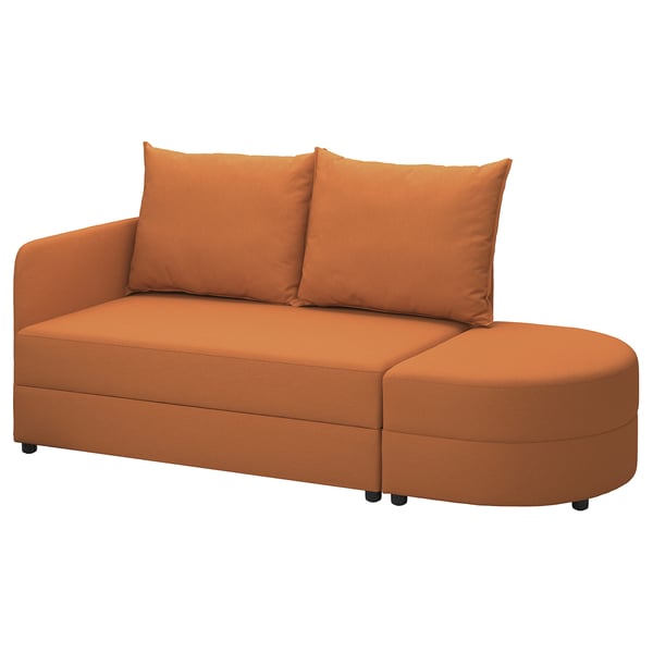 IKEA LINDÅKRA Sleeper sofa Knisa bright orange