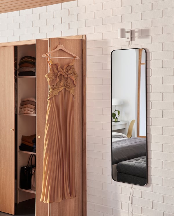 IKEA LINDBYN Mirror Black 15 3/4x51 1/8 "