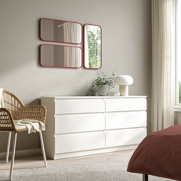 IKEA LINDBYN Mirror Red 11x23 5/8 "