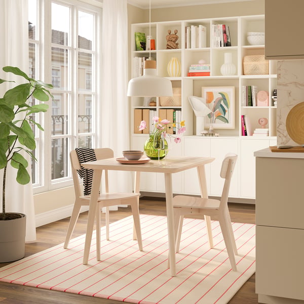 IKEA LISABO Table Ash Veneer 34 5/8x30 3/4 "