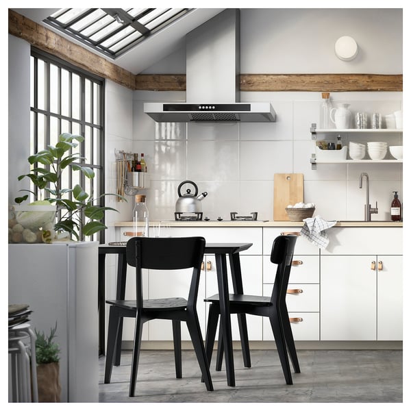 IKEA LISABO Table Black/ash Veneer 34 5/8x30 3/4 "