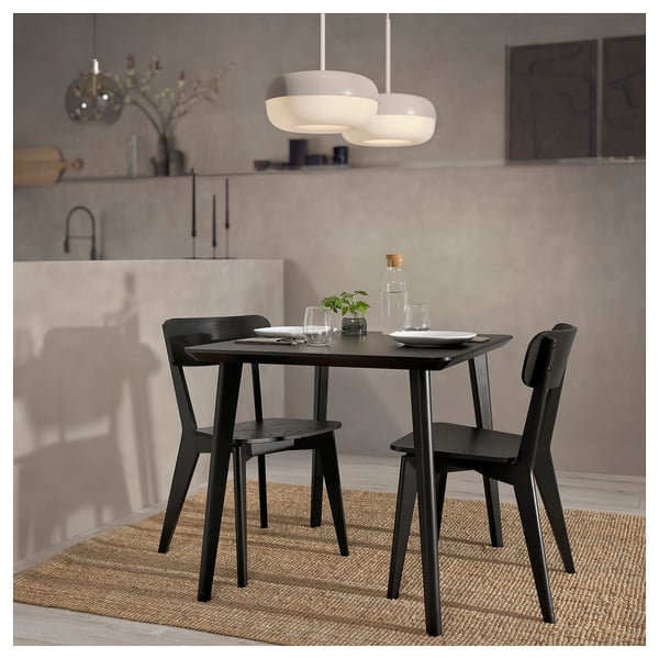 IKEA LISABO Table Black/ash Veneer 34 5/8x30 3/4 "