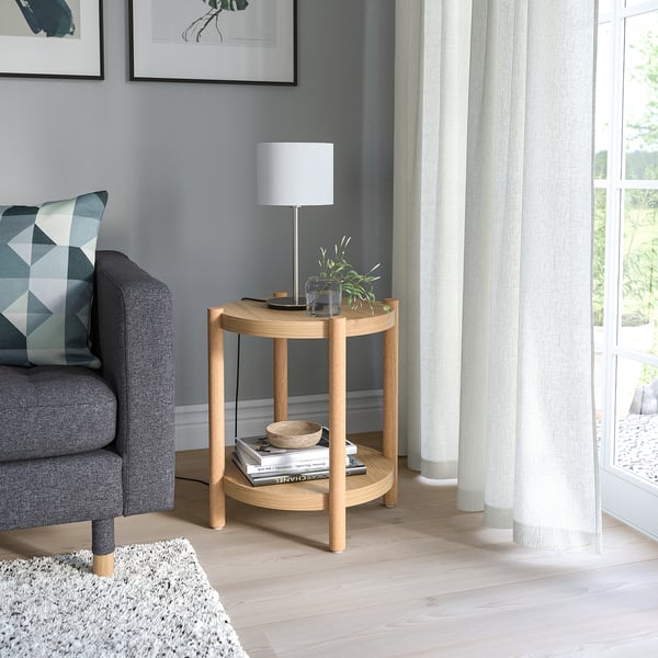 IKEA LISTERBY Side Table Oak Veneer 19 5/8 "