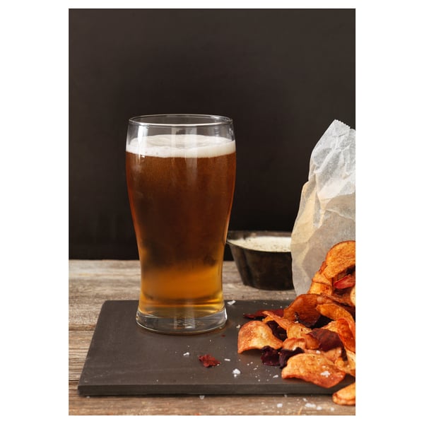 IKEA LODRÄT Beer Glass Clear Glass 17 Oz