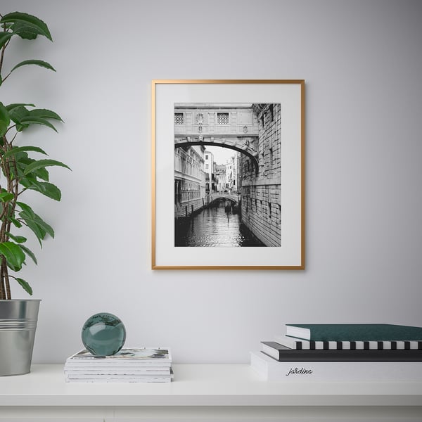 IKEA LOMVIKEN Frame Gold 16x20 "