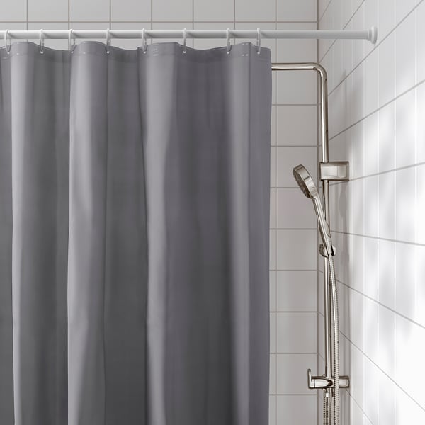 IKEA LUDDHAGTORN Shower Curtain Gray 72x72 "