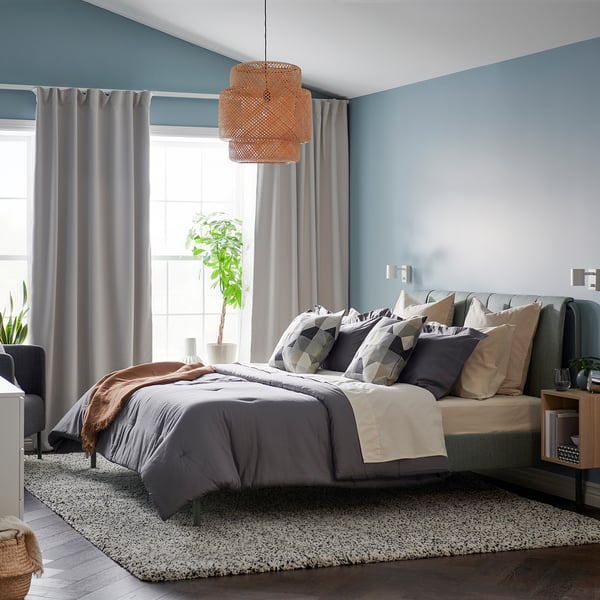 IKEA LUKTJASMIN Comforter Set Dark Gray Full/Queen