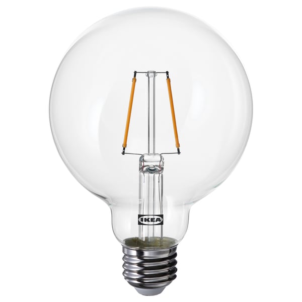 IKEA LUNNOM LED bulb E26 150 lumen globe clear 4 "