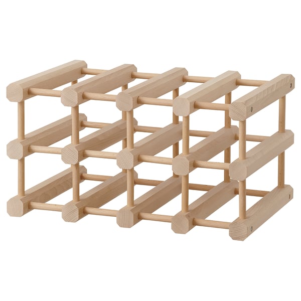 IKEA MAGNETISK 12-bottle wine rack solid wood