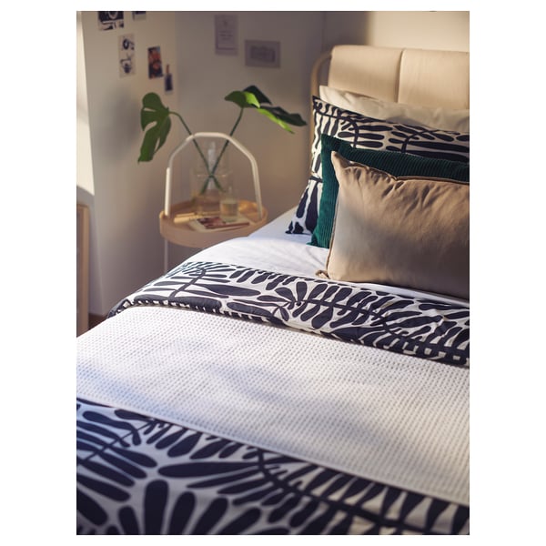 IKEA MAJSMOTT Comforter Set Black/white Full/Queen