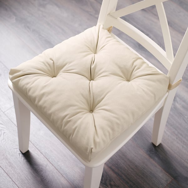 IKEA MALINDA Chair Pad Light Beige 16/14x15x3 "