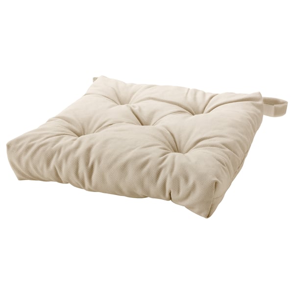 IKEA MALINDA Chair pad light beige 16/14x15x3 "